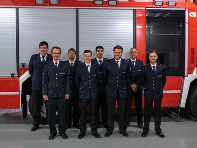 Von links nach rechts: Florian Steiert, Markus Schuler, Manfred Schuler, Max Selter, Luca Mondello, Alexander Schuler, Jochen Jähnke, Julian Ortlieb